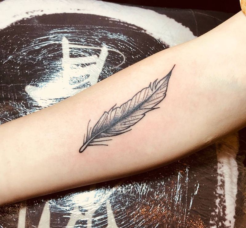 羽毛纹身图片