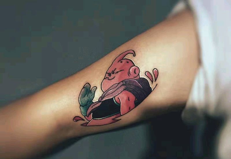 魔人布欧纹身图片_手臂纹身图案