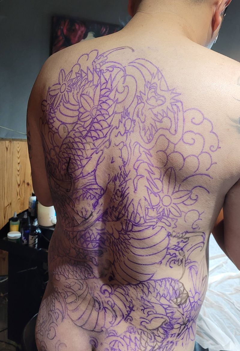 龙纹身图片_老传统龙纹身图案