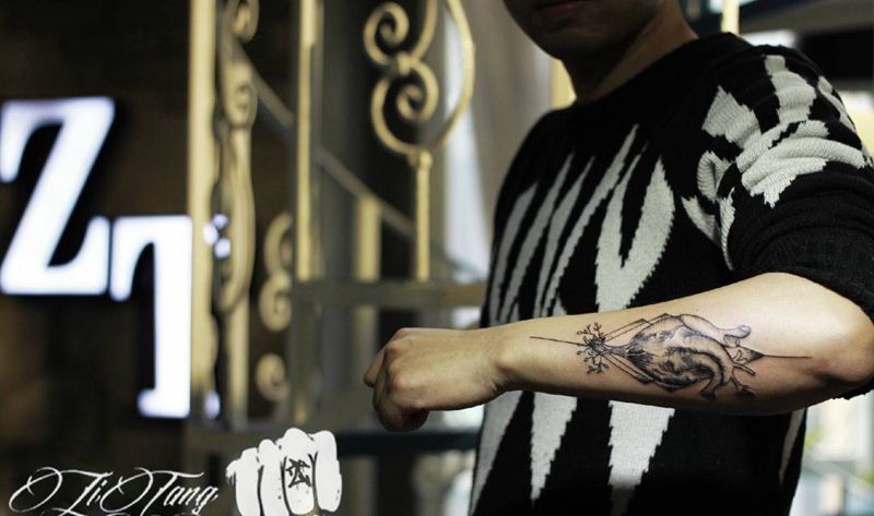 原创心脏图纹身图片_成品手臂欧美原创纹身图案