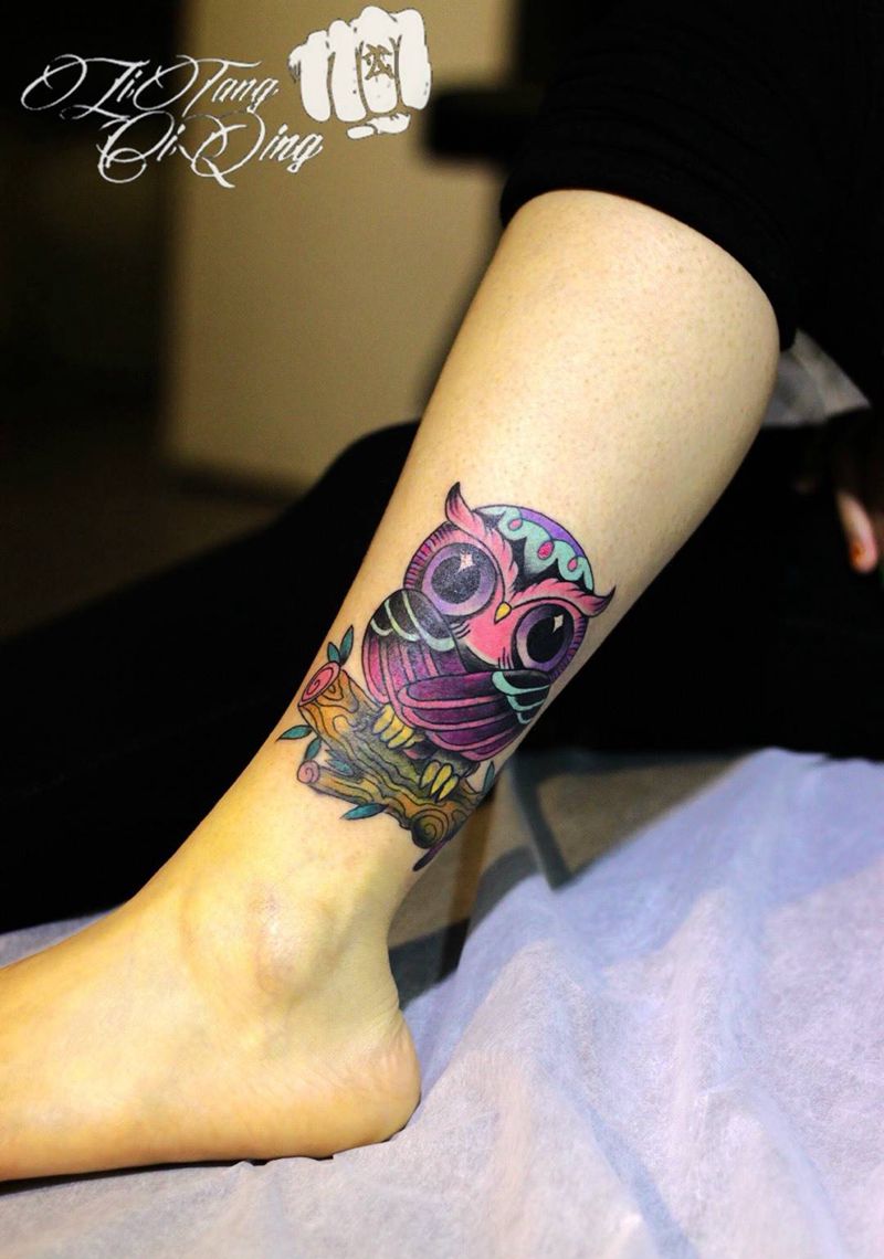 对于纹身我们是认真的!纹身图片_成品腿部脚部欧美清新动物植物静物纹身图案