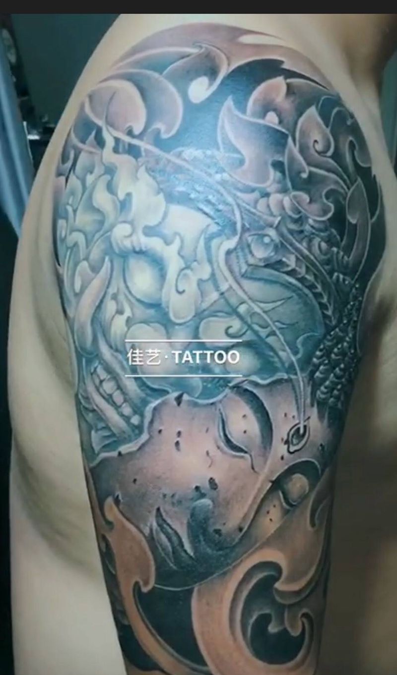 佛魔纹身图片_手臂新传统纹身图案