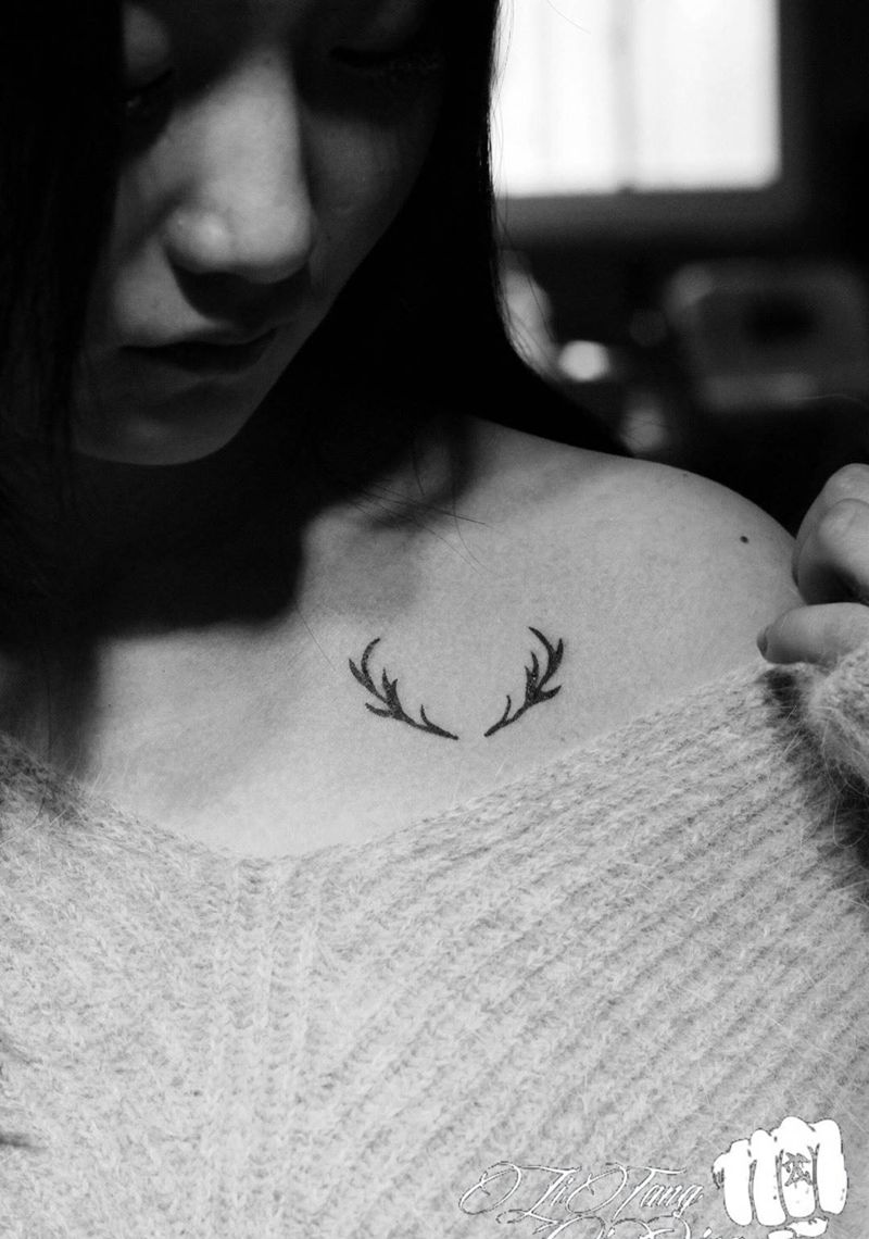 这个感觉很好纹身图片_成品肩部欧美清新写实动物静物植物原创纹身图案