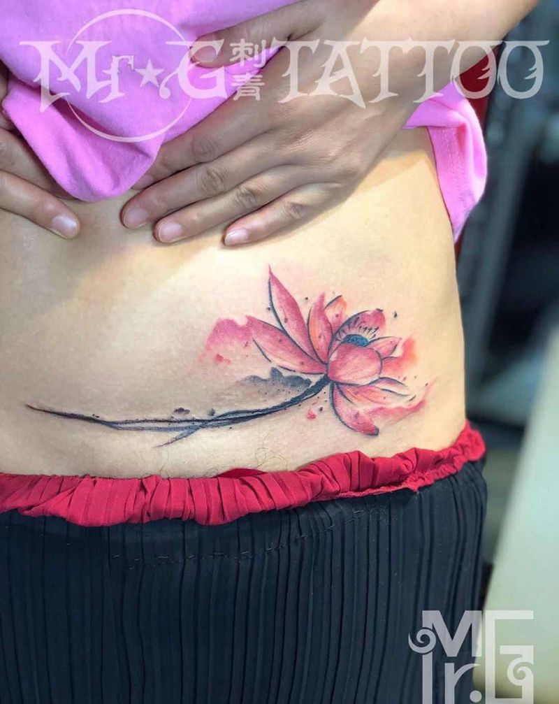 疤痕覆盖纹身图片