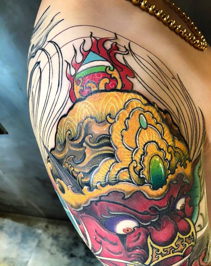 象神 未完纹身图片