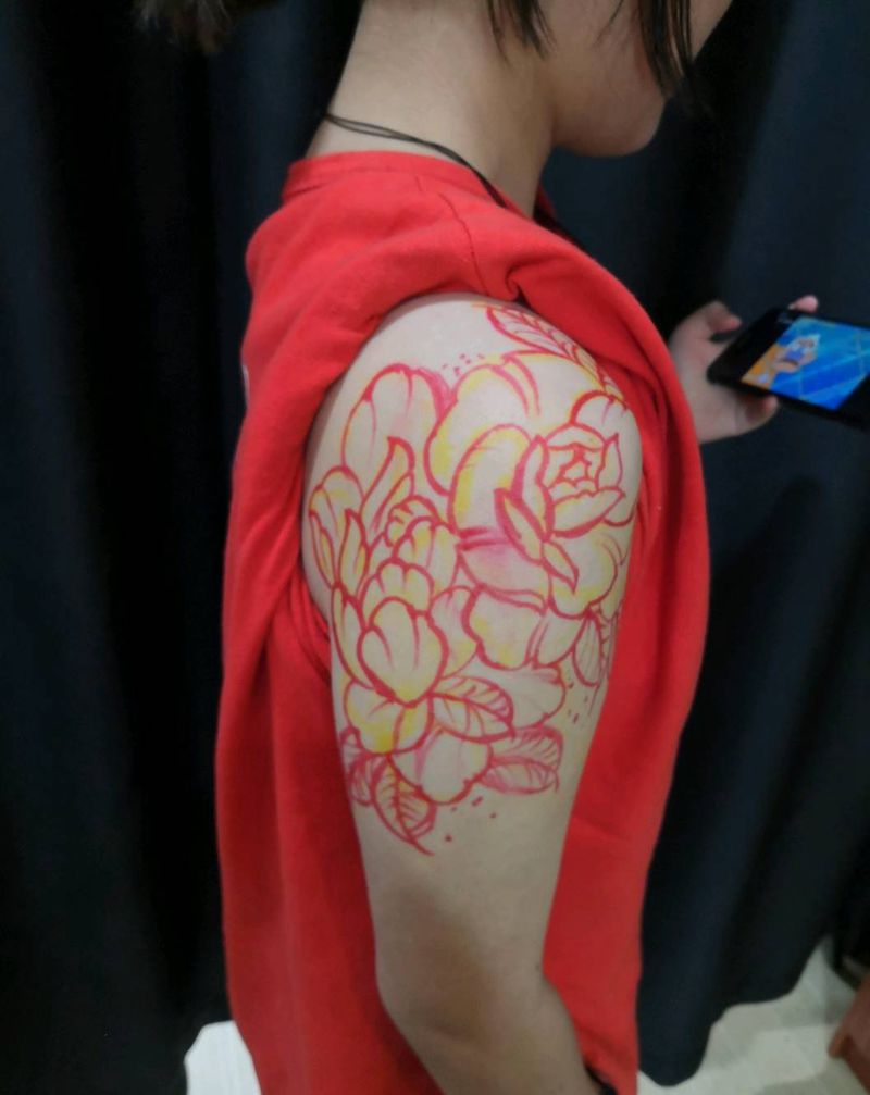 素花纹身图片_手臂小清新纹身图案