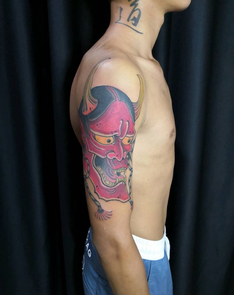 般若纹身图片_手臂新传统纹身图案