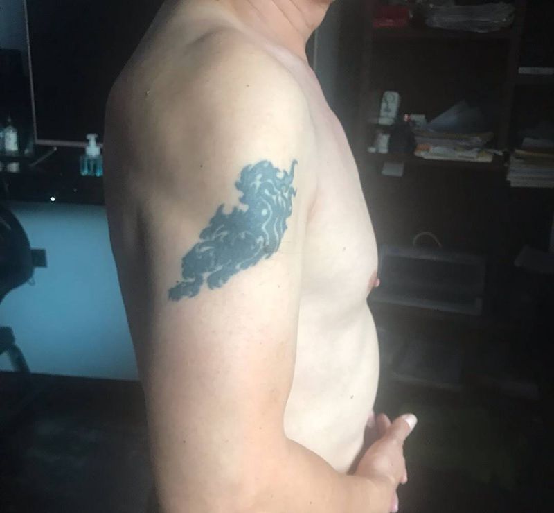 遮盖未完成纹身图片