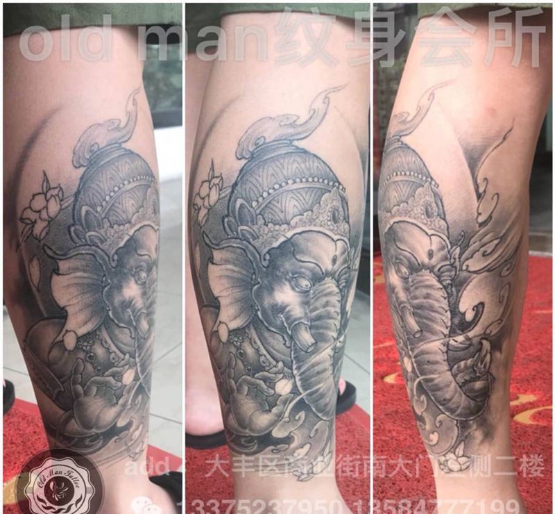 象神纹身图片