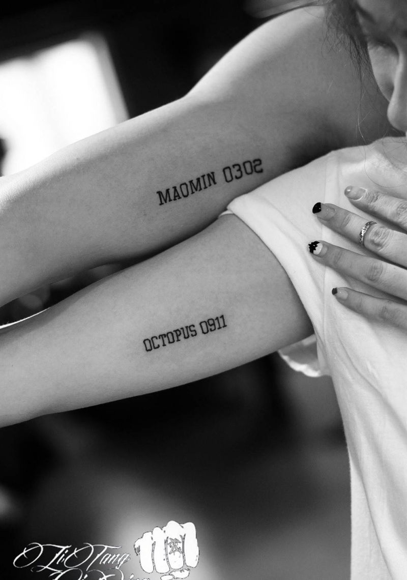 羡慕这样的爱情纹身图片_手臂成品清新情侣纹身图案