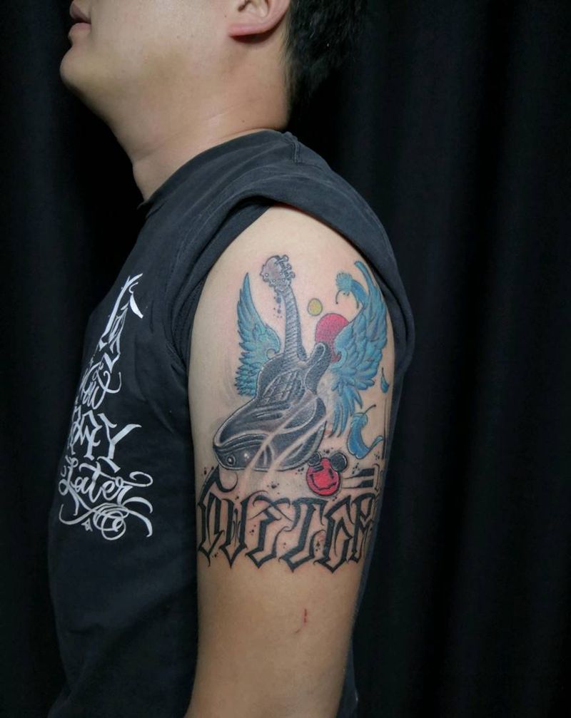 修改纹身图片_手臂花体字纹身图案