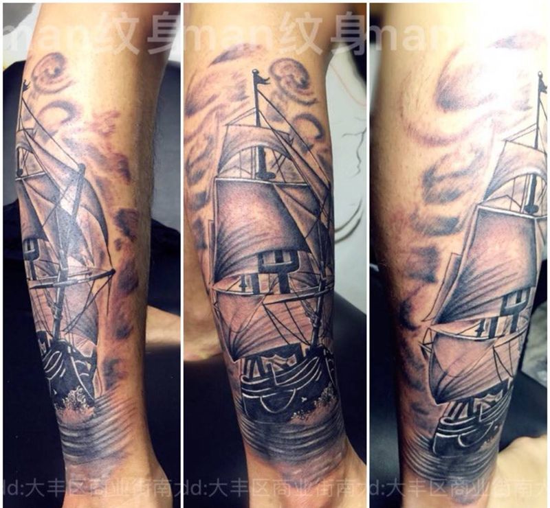 ⛵纹身图片