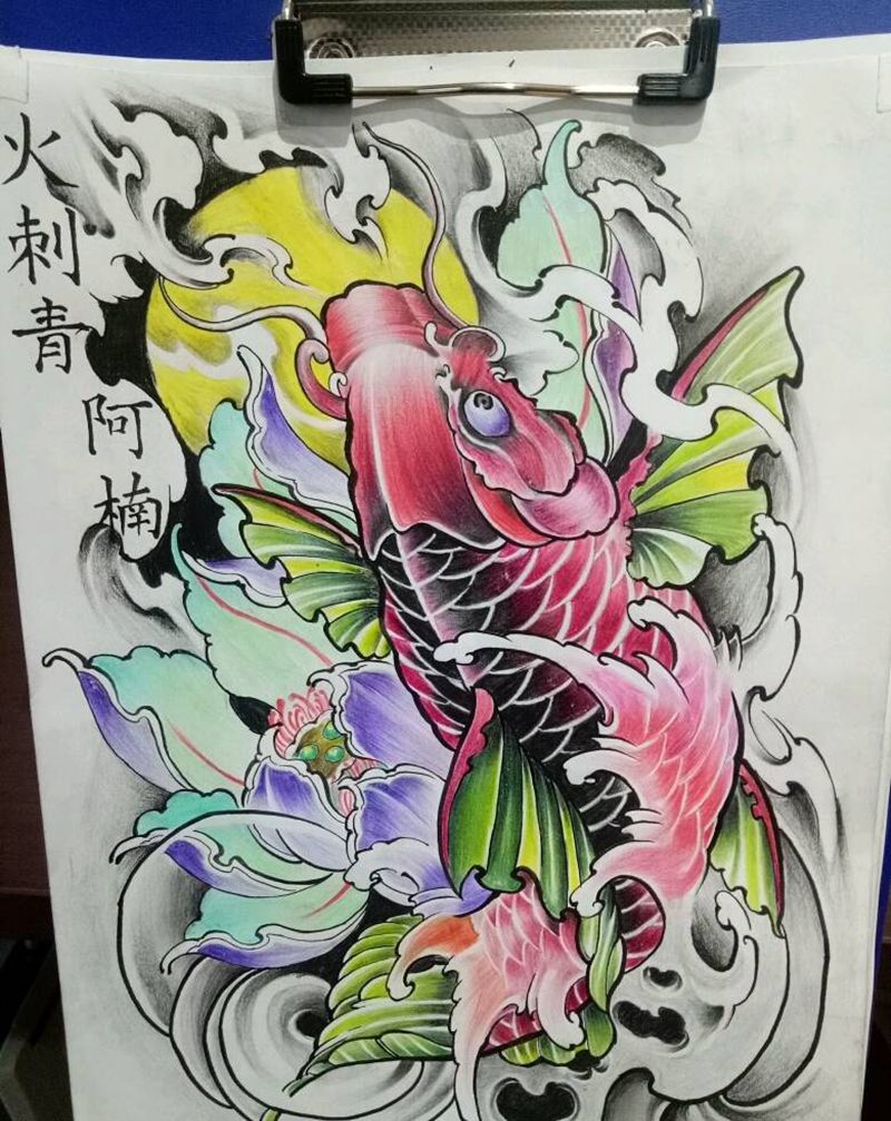 原创配色纹身图片