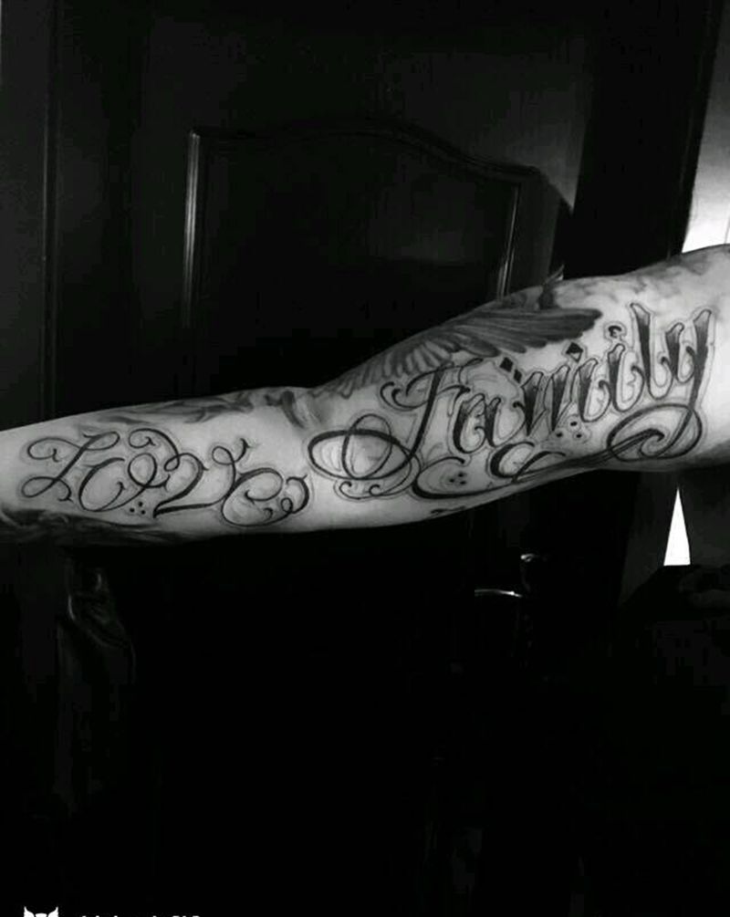 花体纹身图片_手臂欧美原创成品纹身图案