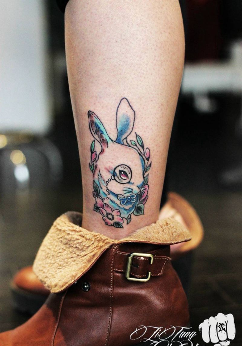 小图两个纹身图片_成品手臂腿部欧美清新写实动物静物植物宗教纹身图案