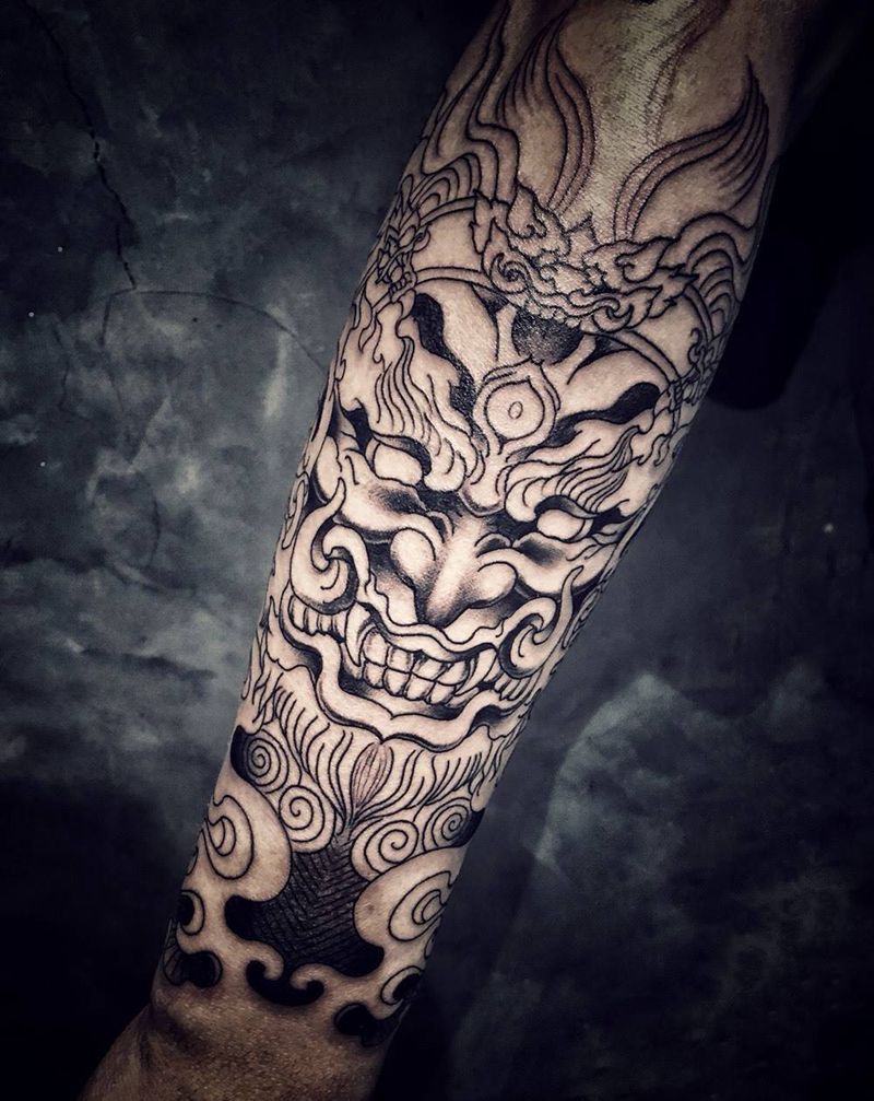 花臂 未完纹身图片