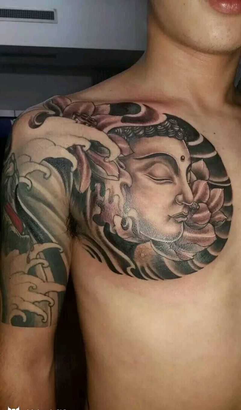 佛头纹身图片
