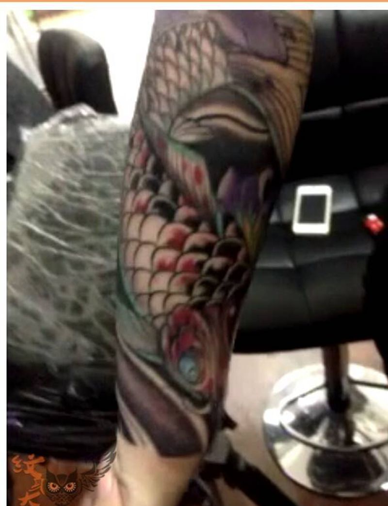 鱼纹身图片_原创纹身图案