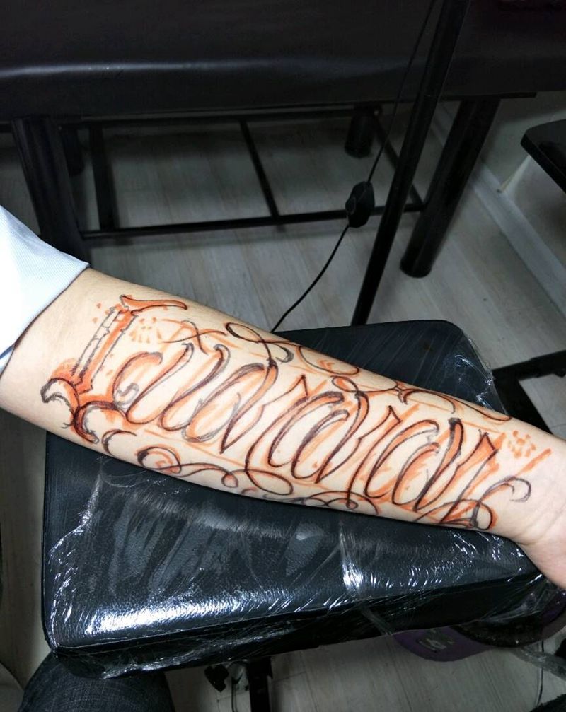 花体纹身图片_手臂欧美原创成品纹身图案