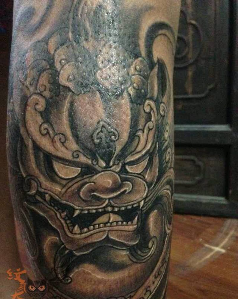 腿部纹身纹身图片_腿部纹身图案