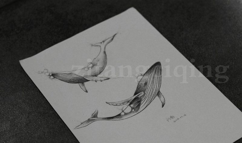 设计上身啦纹身图片_成品手臂欧美清新写实动物原创纹身图案