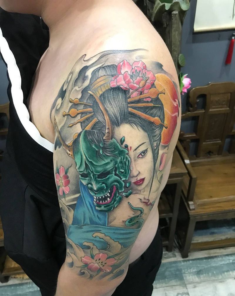 艺妓般诺纹身图片