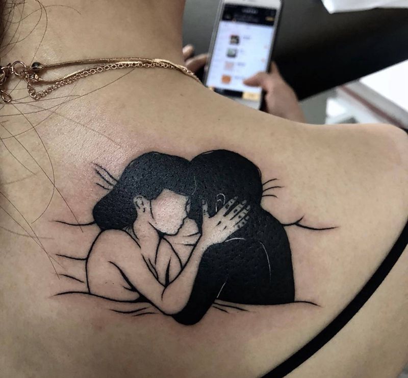 俩俩相依！纹身图片