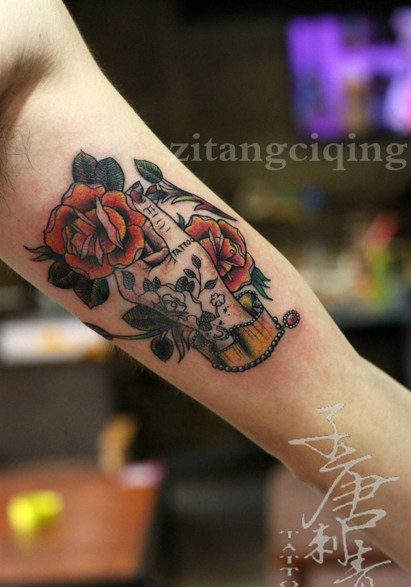 纹中纹纹身图片_成品手臂欧美植物人物静物宗教纹身图案