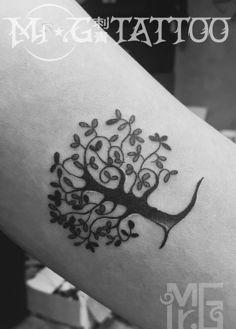生命之树纹身图片_植物图腾成品纹身图案