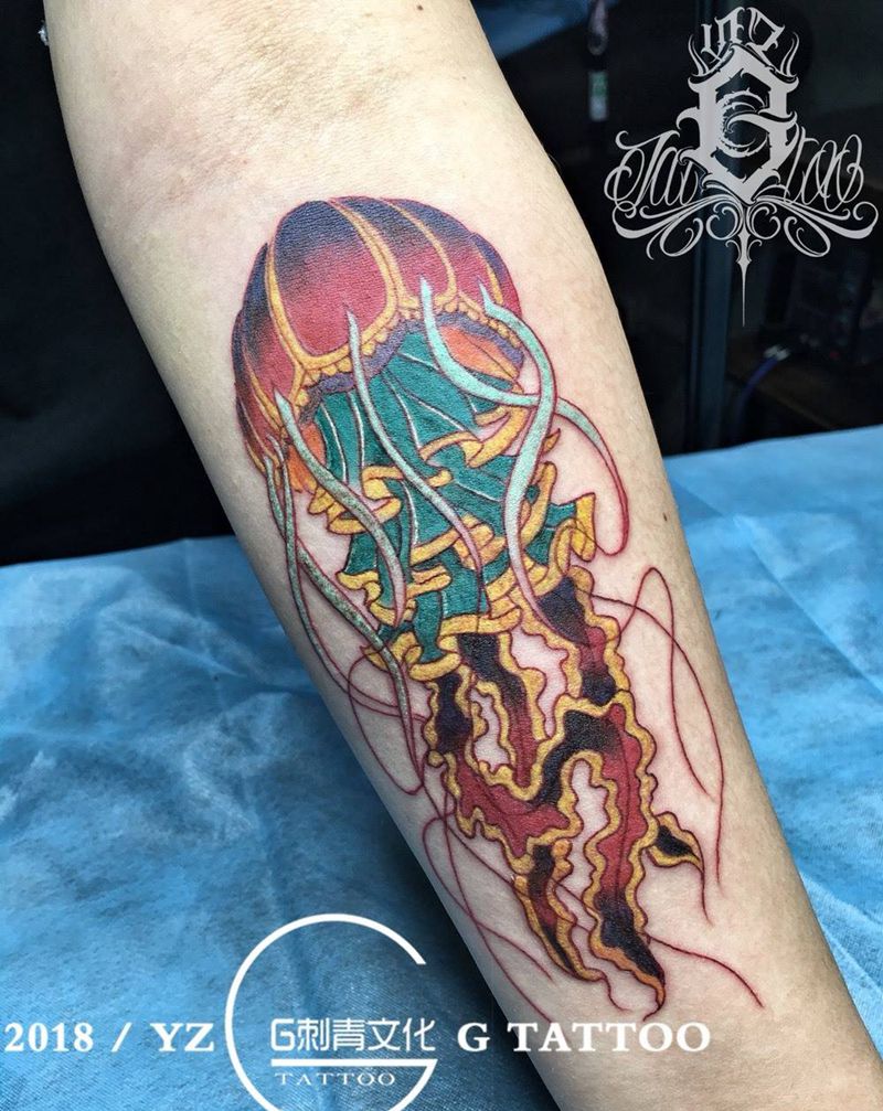 水母纹身图片