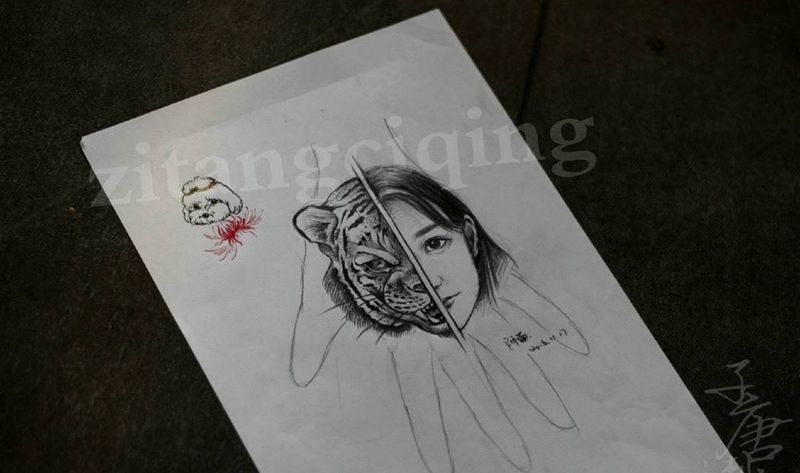 稿，定纹身图片_成品手部欧美肖像写实动物人物原创纹身图案