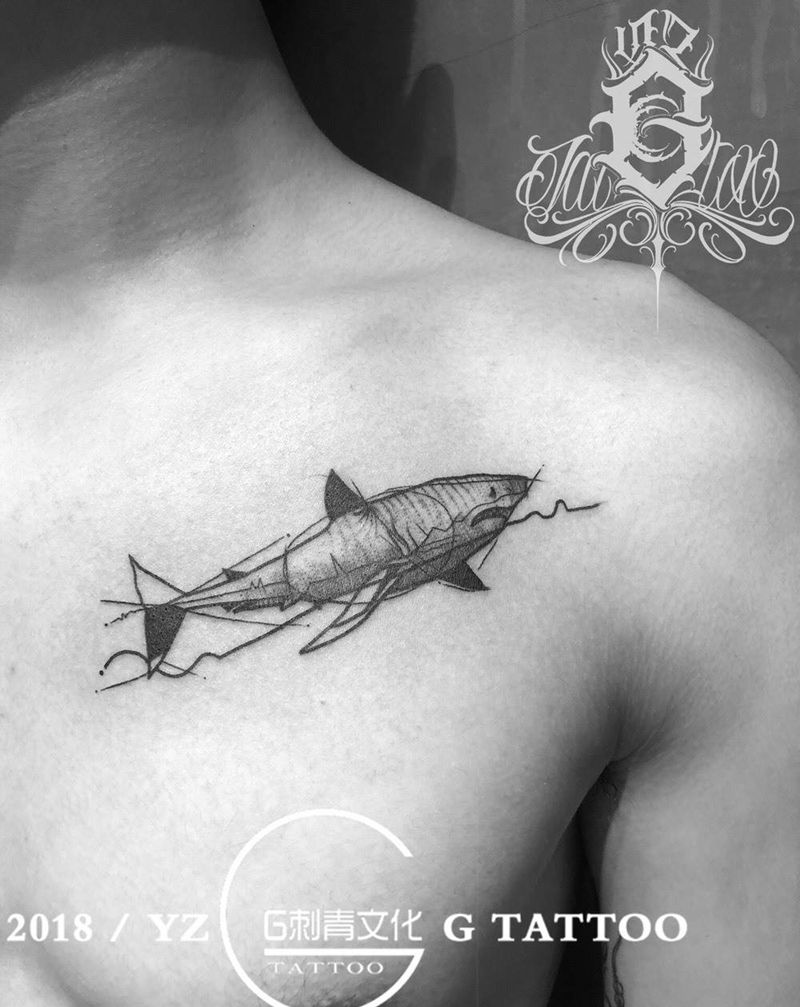 鲨鱼纹身图片
