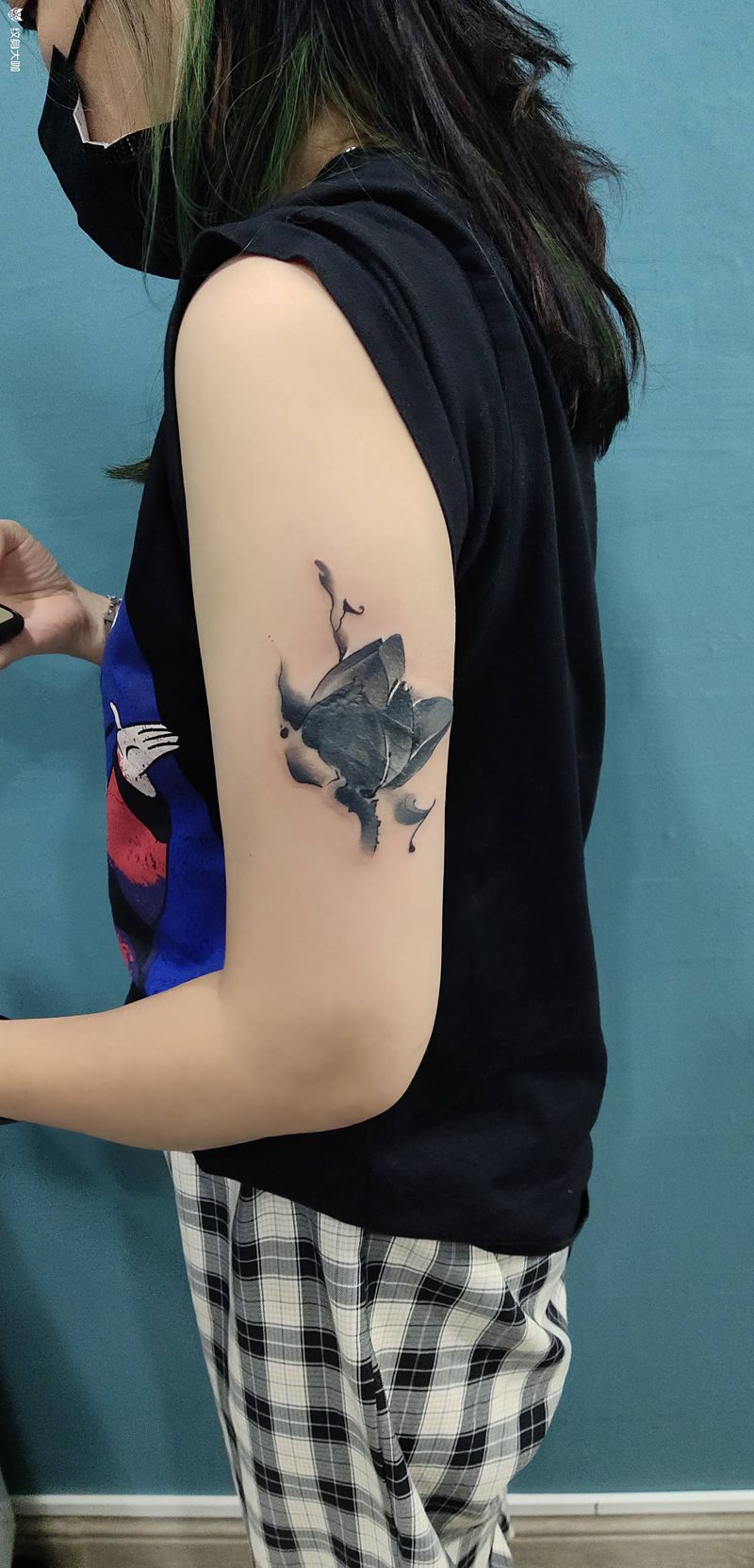 遮盖纹身图片_水墨新传统纹身图案