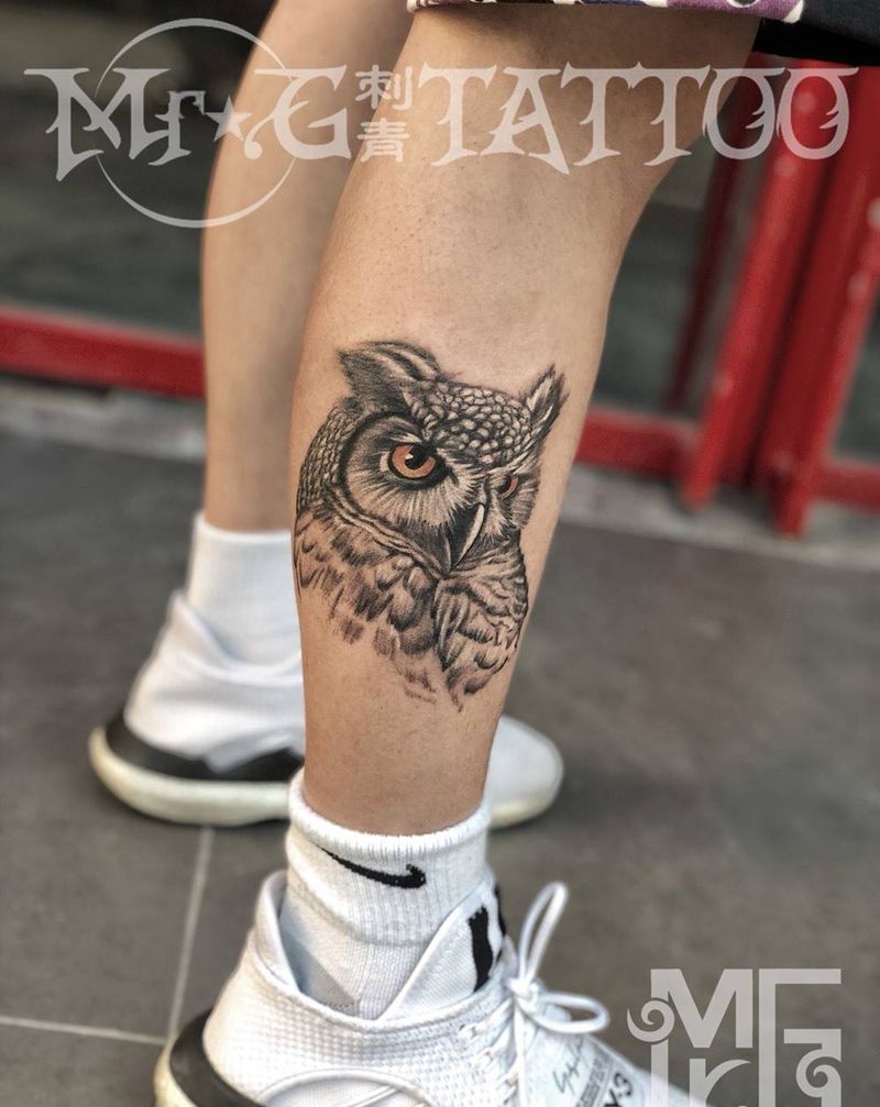 猫头鹰纹身图片