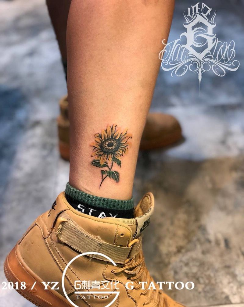日葵纹身图片
