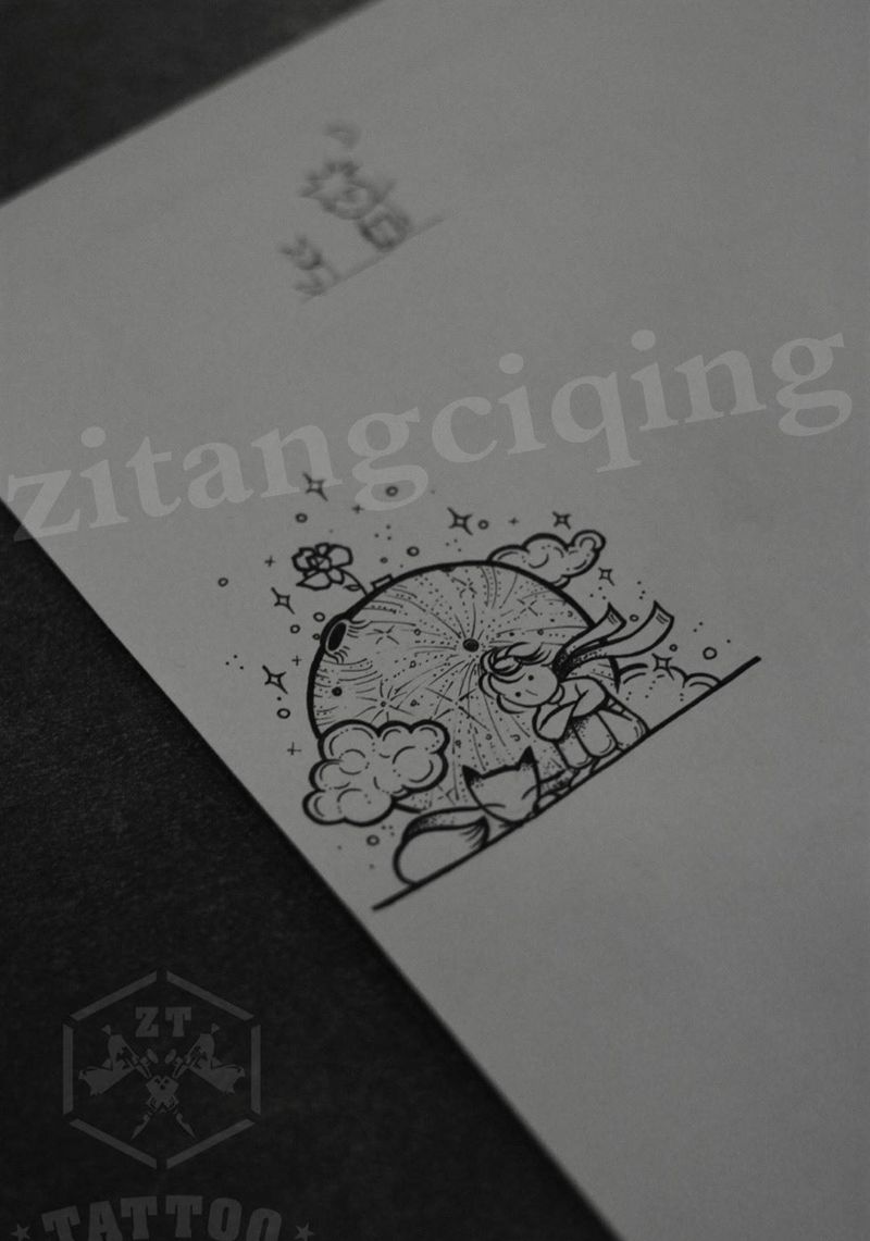 小王子原创纹身图片_成品手稿欧美清新植物人物静物原创动物纹身图案