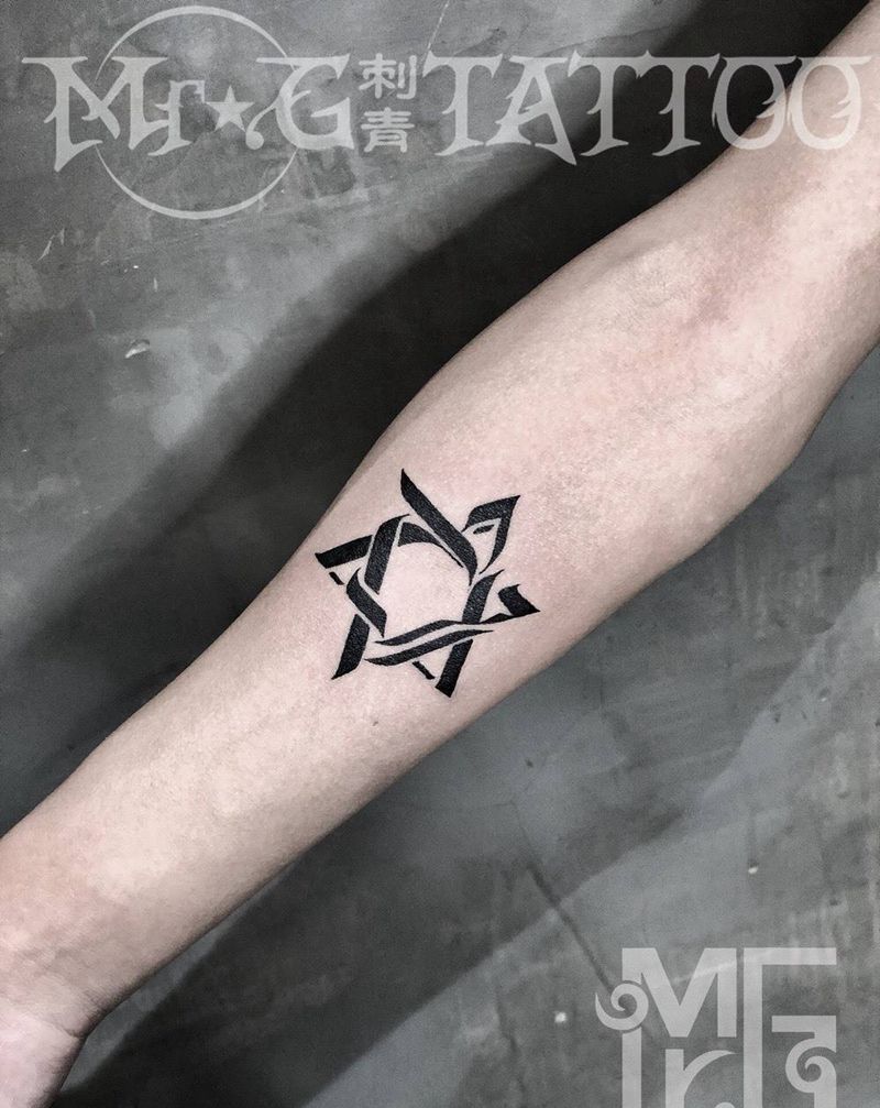 六芒星纹身图片