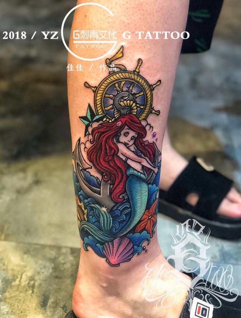 美人鱼纹身图片
