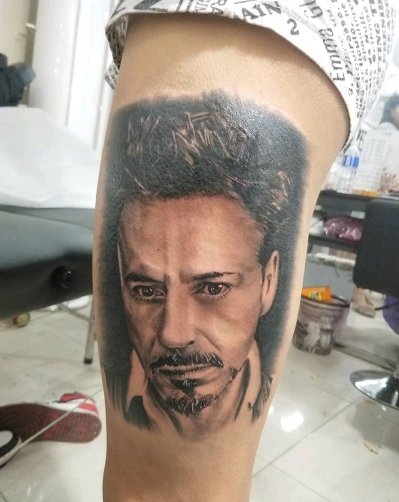 小罗伯特纹身图片_欧美写实纹身图案