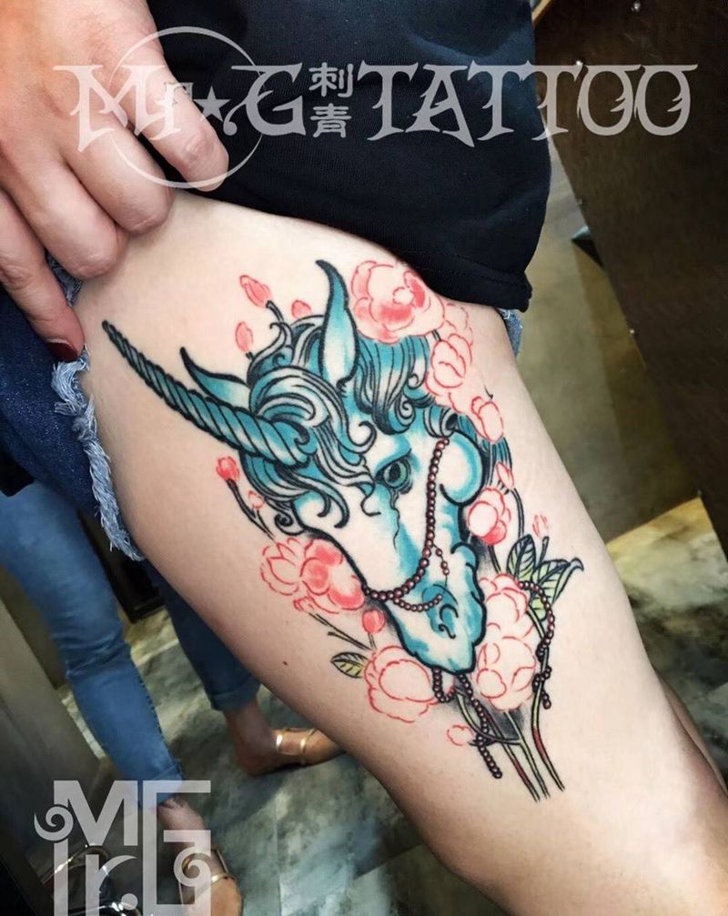 独角兽纹身图片