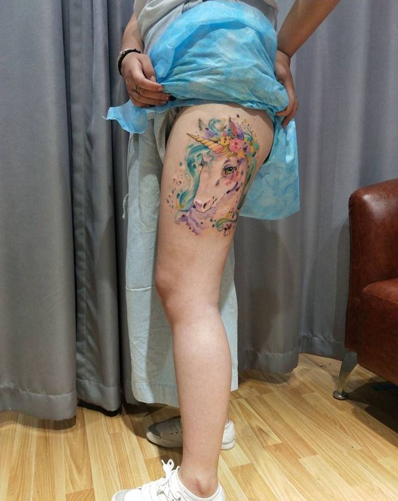 独角兽纹身图片