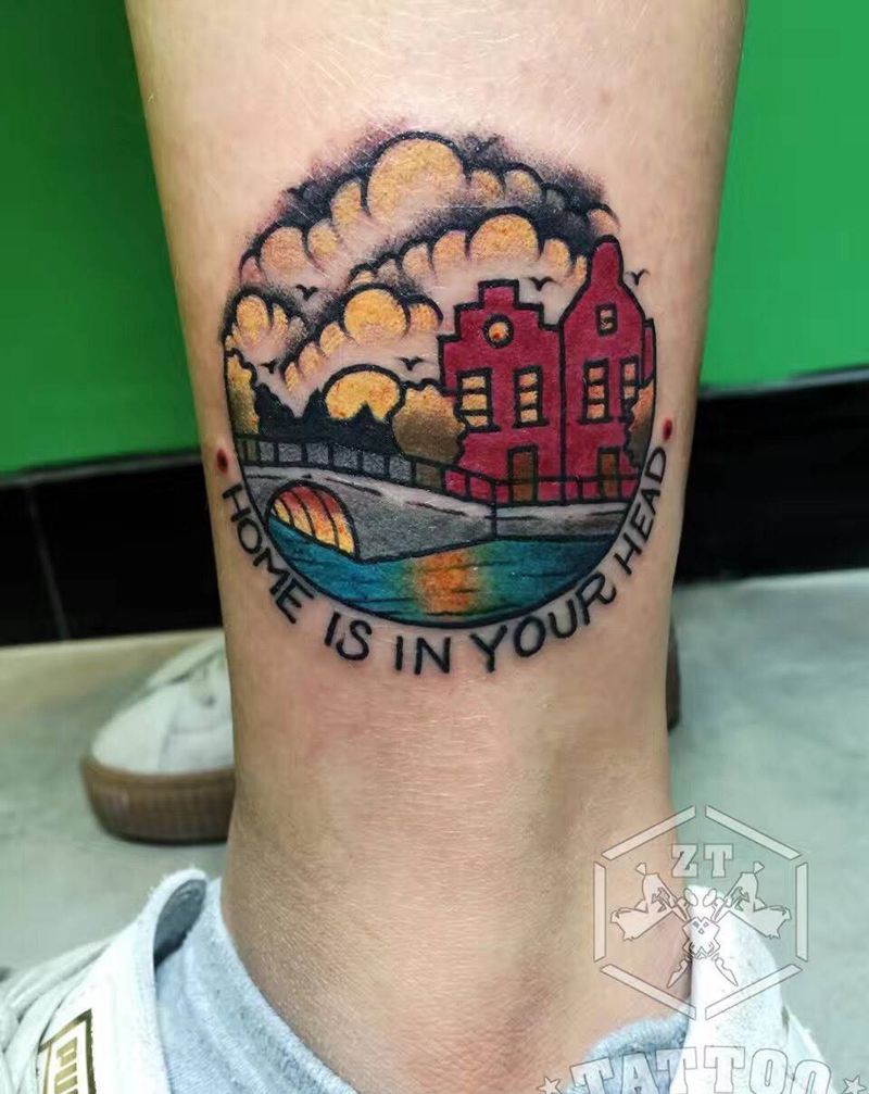 home纹身图片_成品腿部欧美静物植物纹身图案