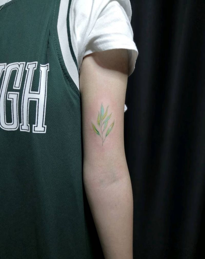 我是一颗小小小草纹身图片_手臂小清新纹身图案