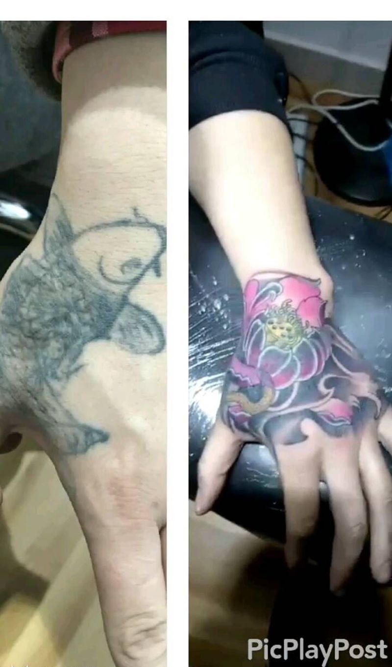 遮盖纹身图片
