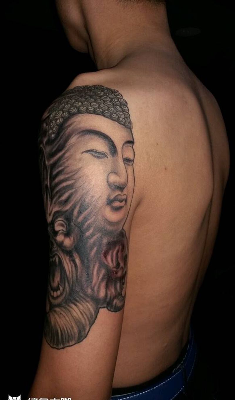 佛与魔……纹身图片