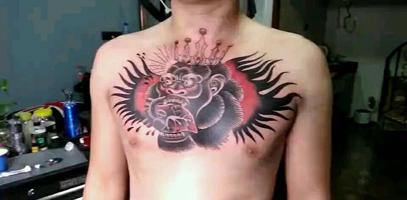 胸口欧美老传统！纹身图片