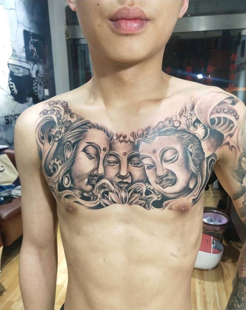 三面佛纹身图片