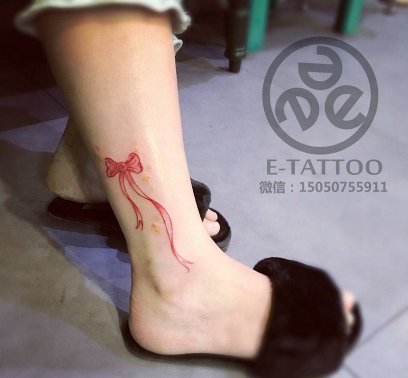 蝴蝶结纹身图片