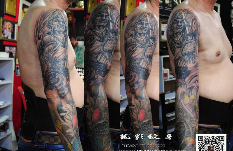 不动包臂纹身图片