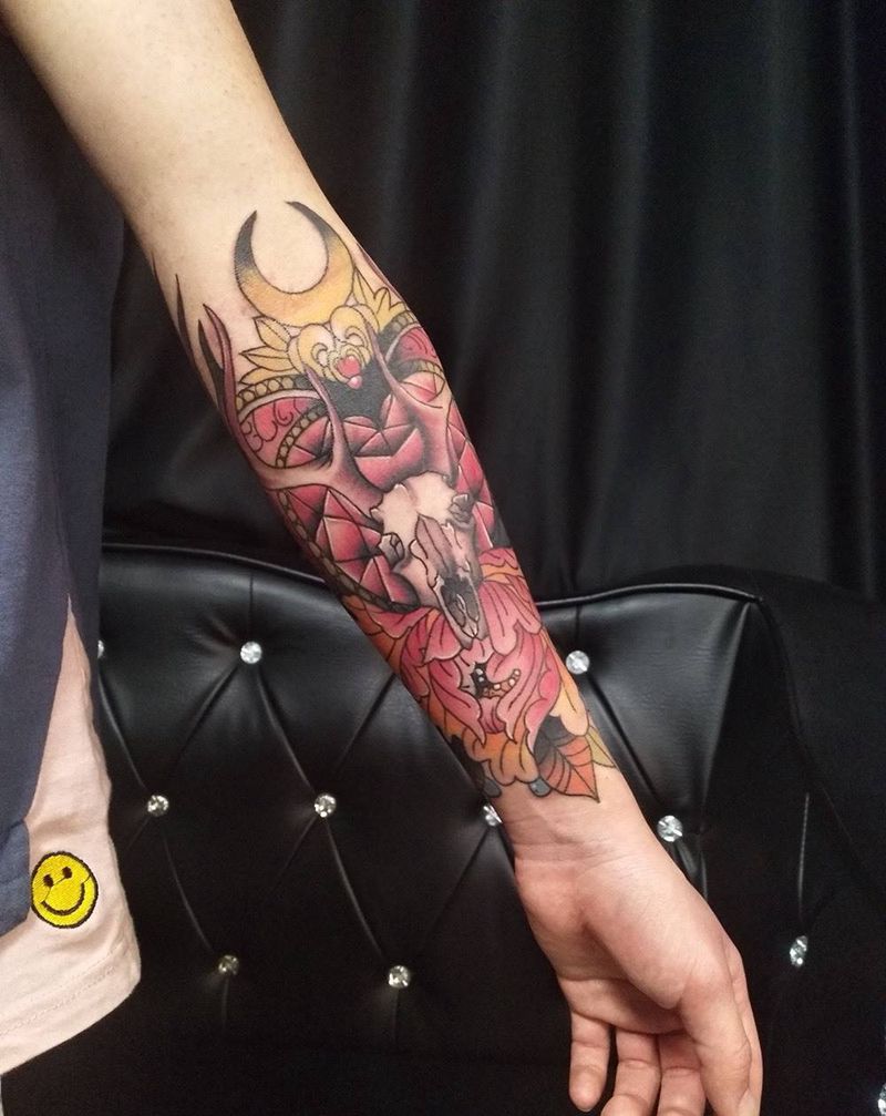 欧美包小臂纹身图片